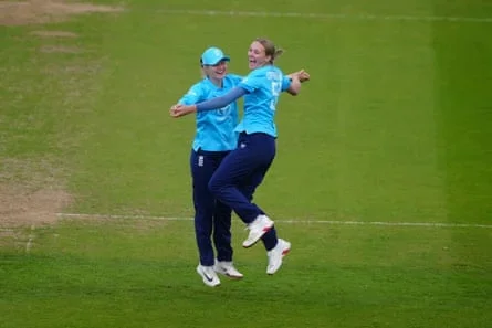 Tilly Corteen-Coleman celebrates with Charlie Dean